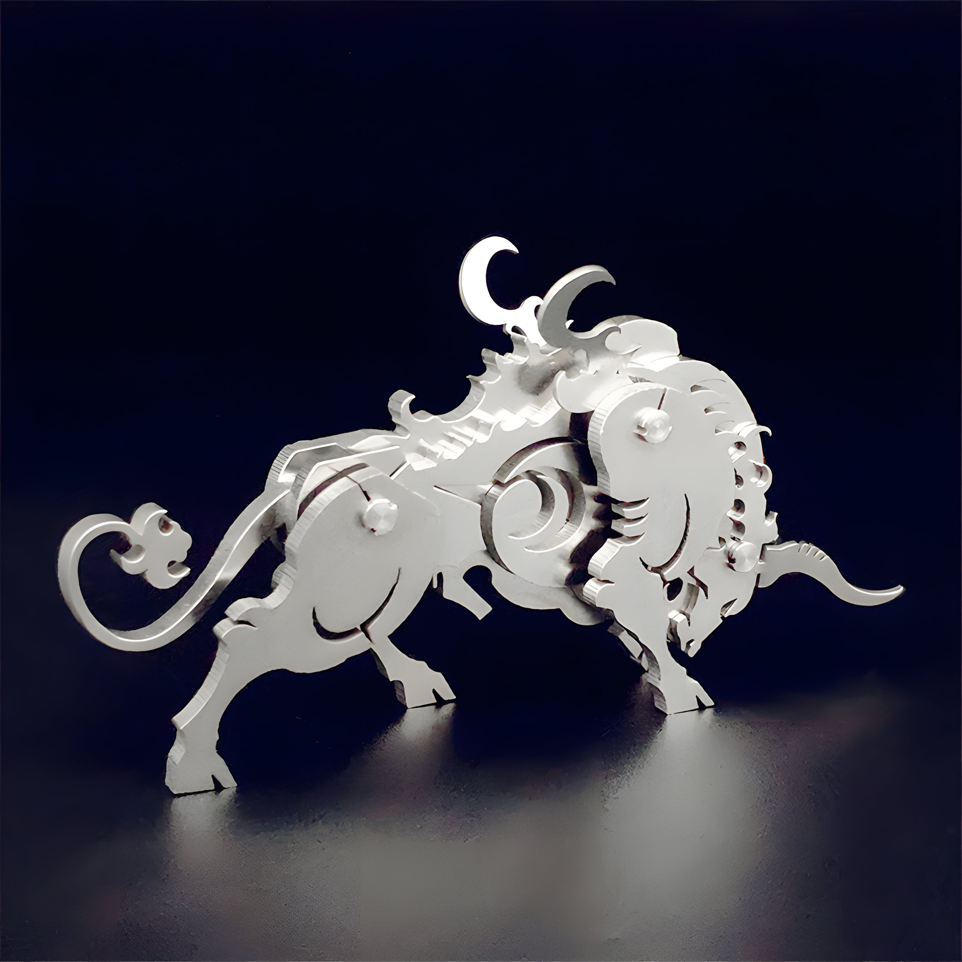 SteelHorn 3D Metal Mechanical Ox Puzzle