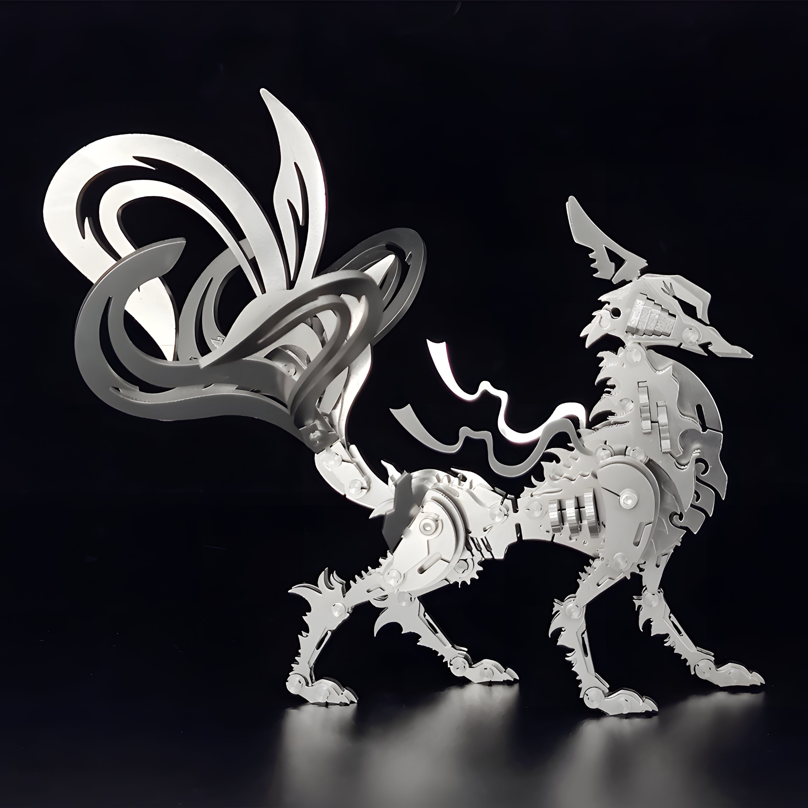 SilverFlare 3D Metal Fox Puzzle Model (Large Edition)