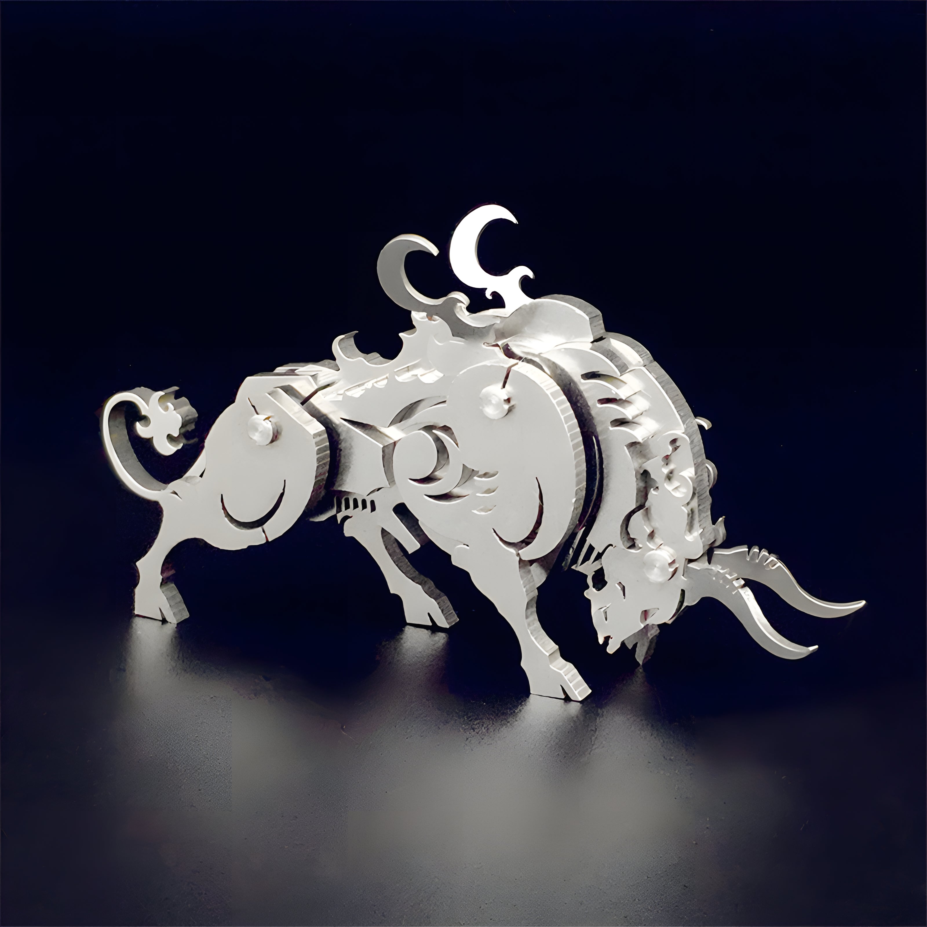 SteelHorn 3D Metal Mechanical Ox Puzzle