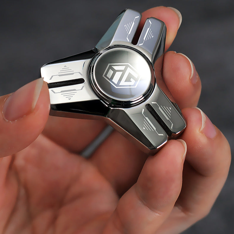 Chrome Tri-Spinner Fidget Spinner
