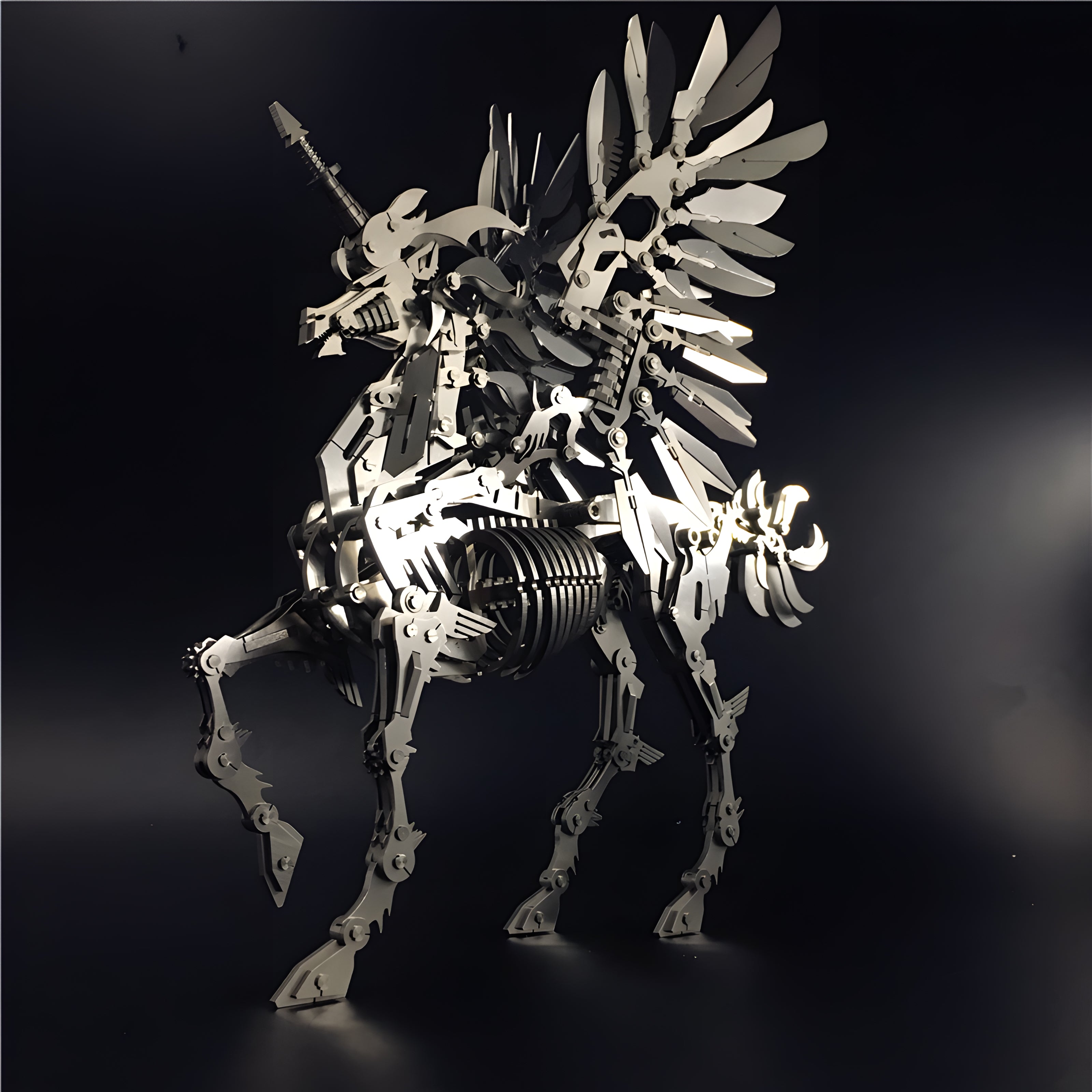 TitanForge Celestial Guardian – Large 3D Metal Unicorn Assembly Model