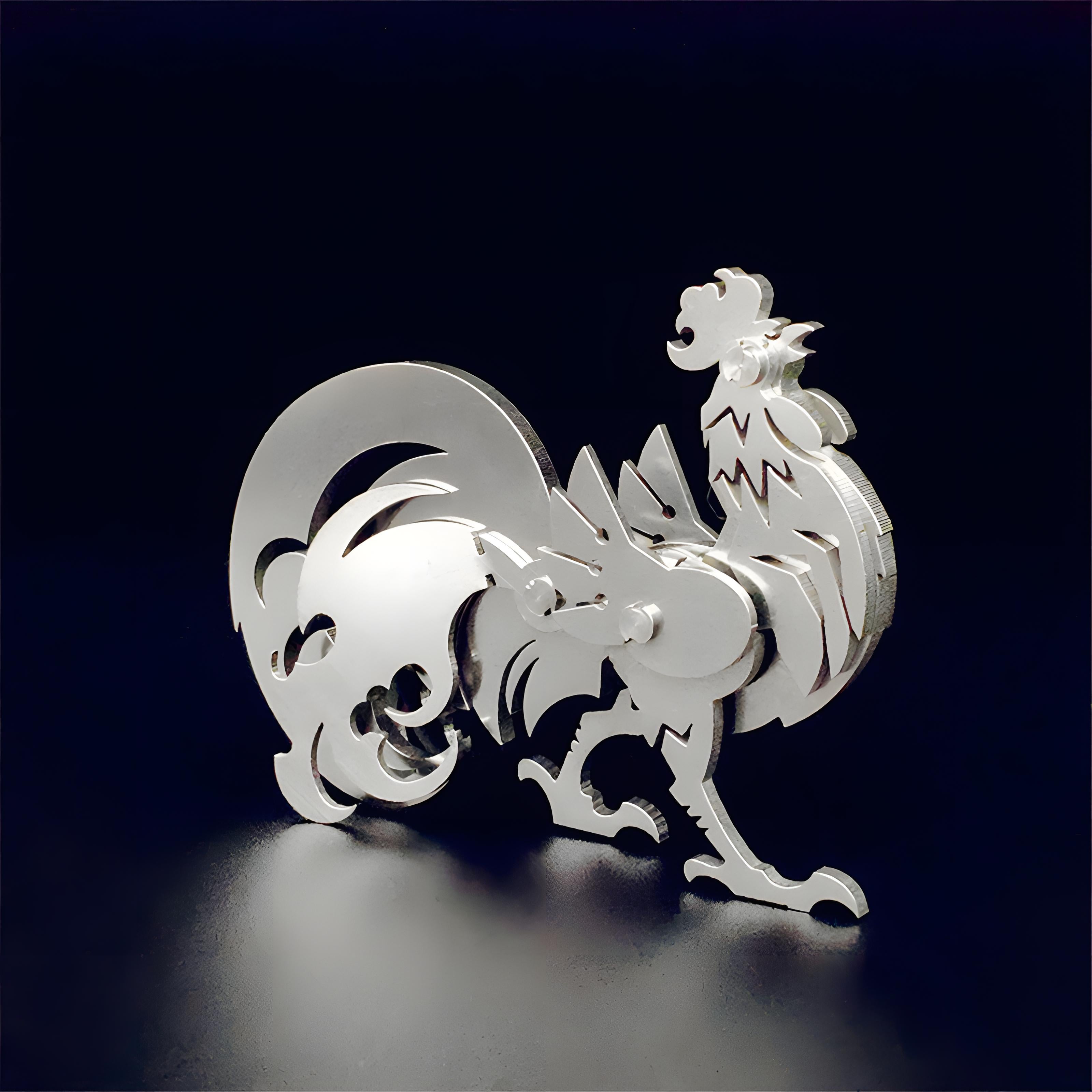 Articulated Rooster – DIY 3D Assembly Model