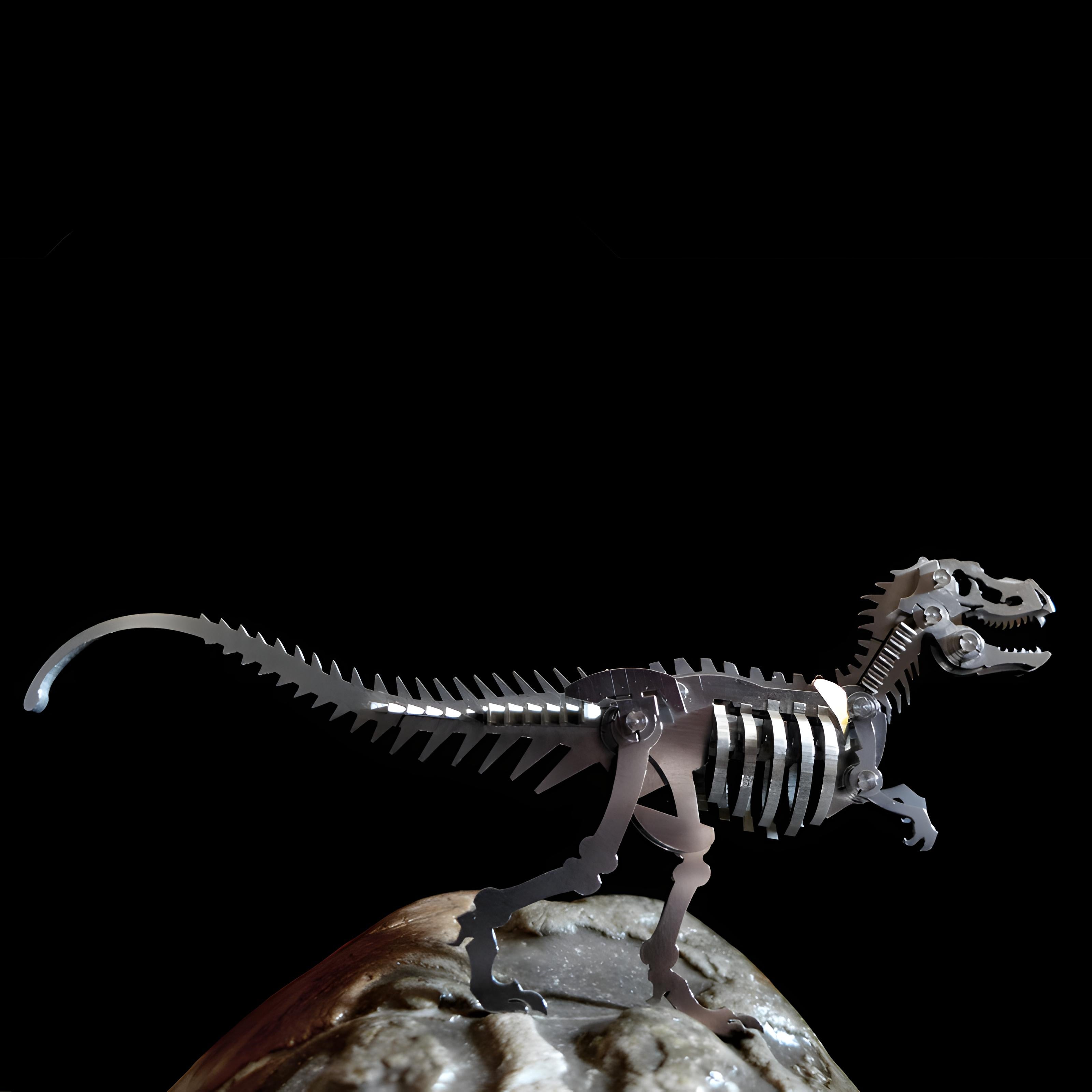 Articulated Metal Tyrannosaurus Rex Assembly Model
