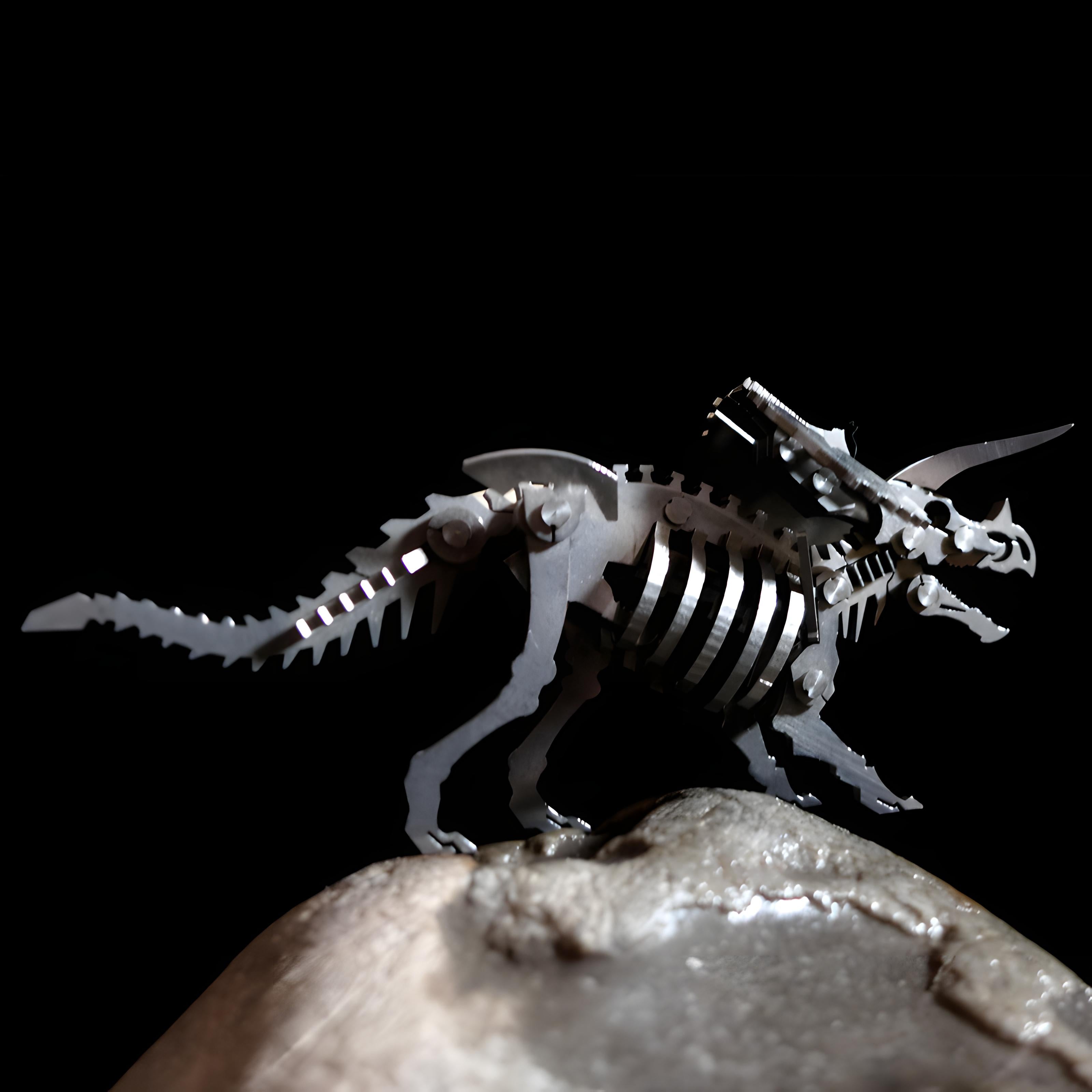 Mechanical Dragon Skeleton – 3D Metal Assembly Model