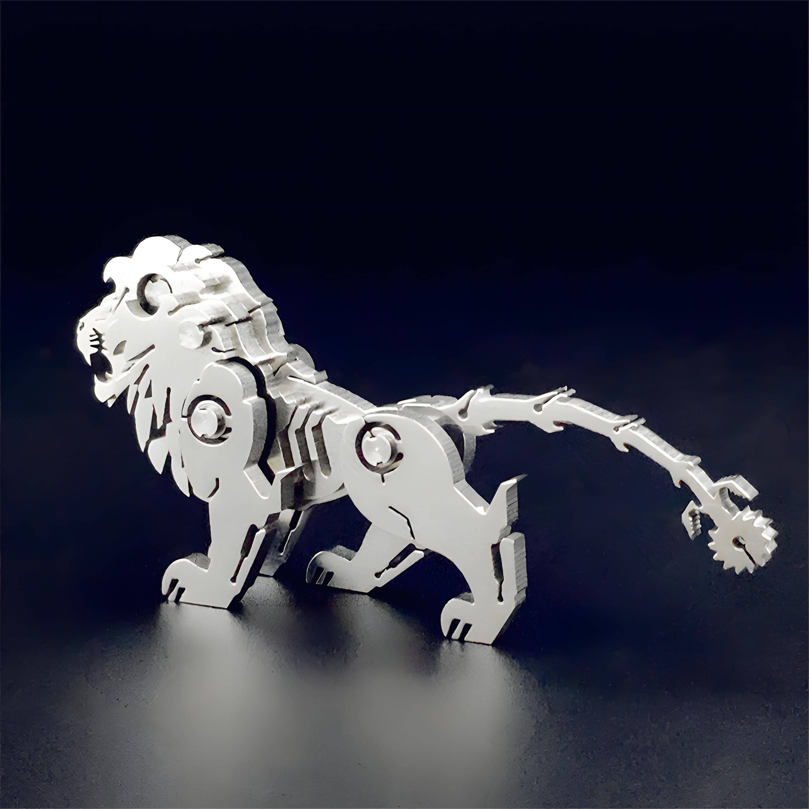 Articulated Lion – DIY 3D Assembly Model